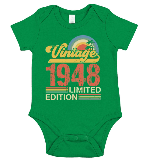 Retro Vintage 1948 Limited Edition Short Sleeve Baby One-Piece
