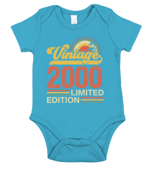 Retro Vintage 2000 Limited Edition Short Sleeve Baby One-Piece