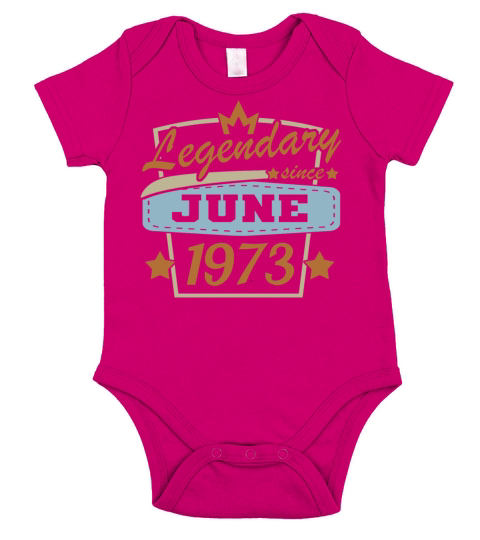 Vintage 1973 Birthday Sayings Short Sleeve Baby One-Piece