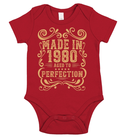 Vintage 1980 Aged to Perfection Short Sleeve Baby One-Piece
