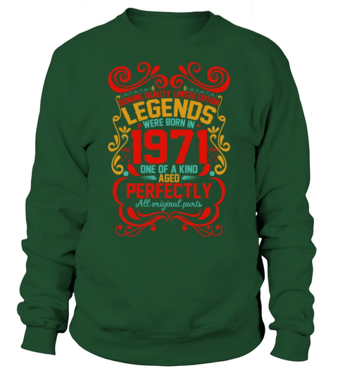 Vintage Authentic 1971 Birthday Gifts idea Sweatshirt Unisex