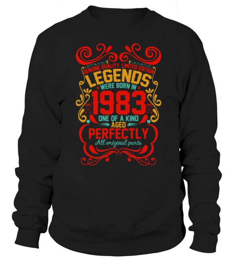 Vintage Authentic 1983 Birthday Gifts idea Sweatshirt Unisex