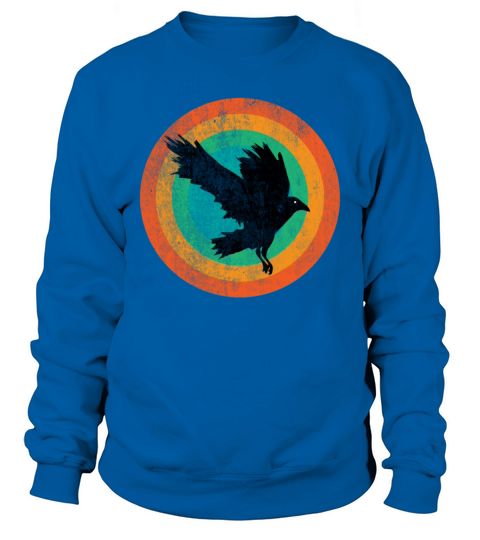 Vintage Beautiful Cute Raven retro Art Sweatshirt Unisex
