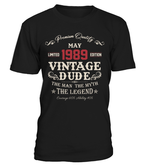 May 1989 Vintage Birthday Present T-Shirt Unisex