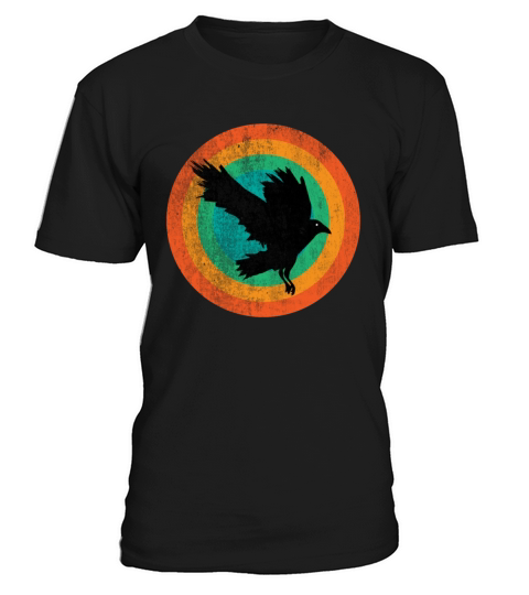 Vintage Beautiful Cute Raven retro Art T-Shirt Unisex