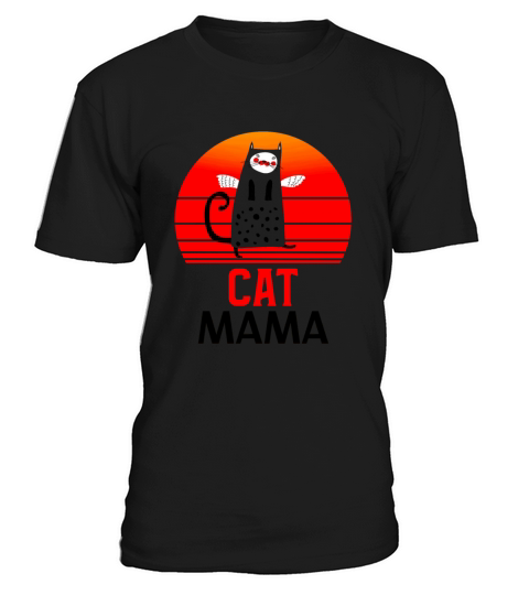 Vintage Eighties Style Distressed Cat Mom Tee T-Shirt Unisex