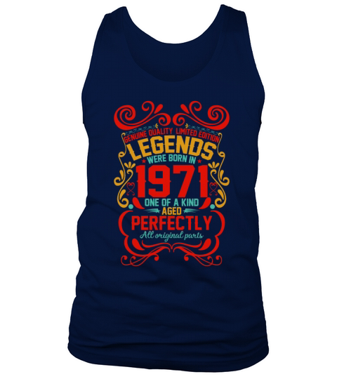 Vintage Authentic 1971 Birthday Gifts idea Tank Top Unisex