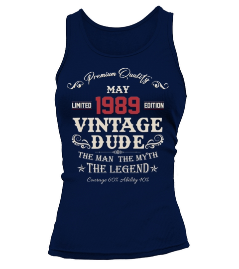 May 1989 Vintage Birthday Present Tank top Woman