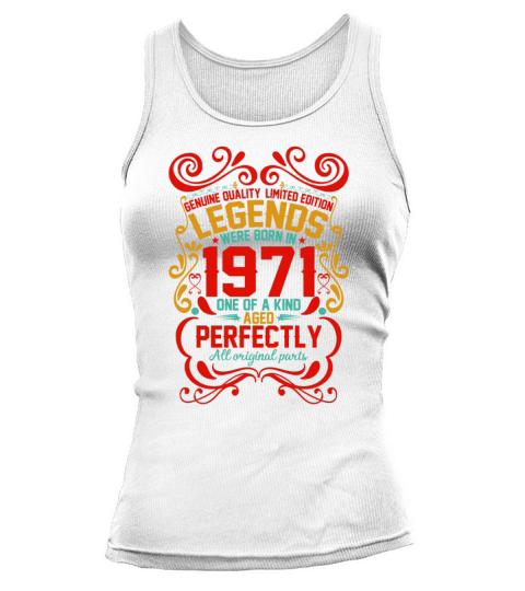 Vintage Authentic 1971 Birthday Gifts idea Tank top Woman