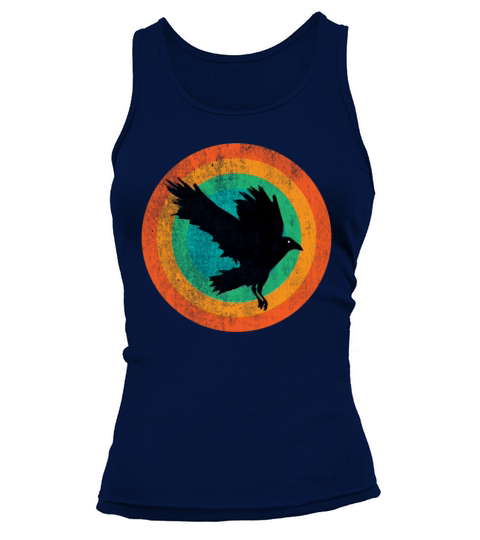 Vintage Beautiful Cute Raven retro Art Tank top Woman