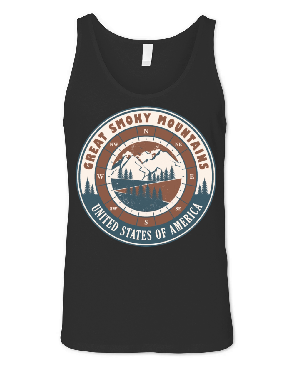 Great Smoky Mountains United States Vintage Hiking Unisex Jersey Tank