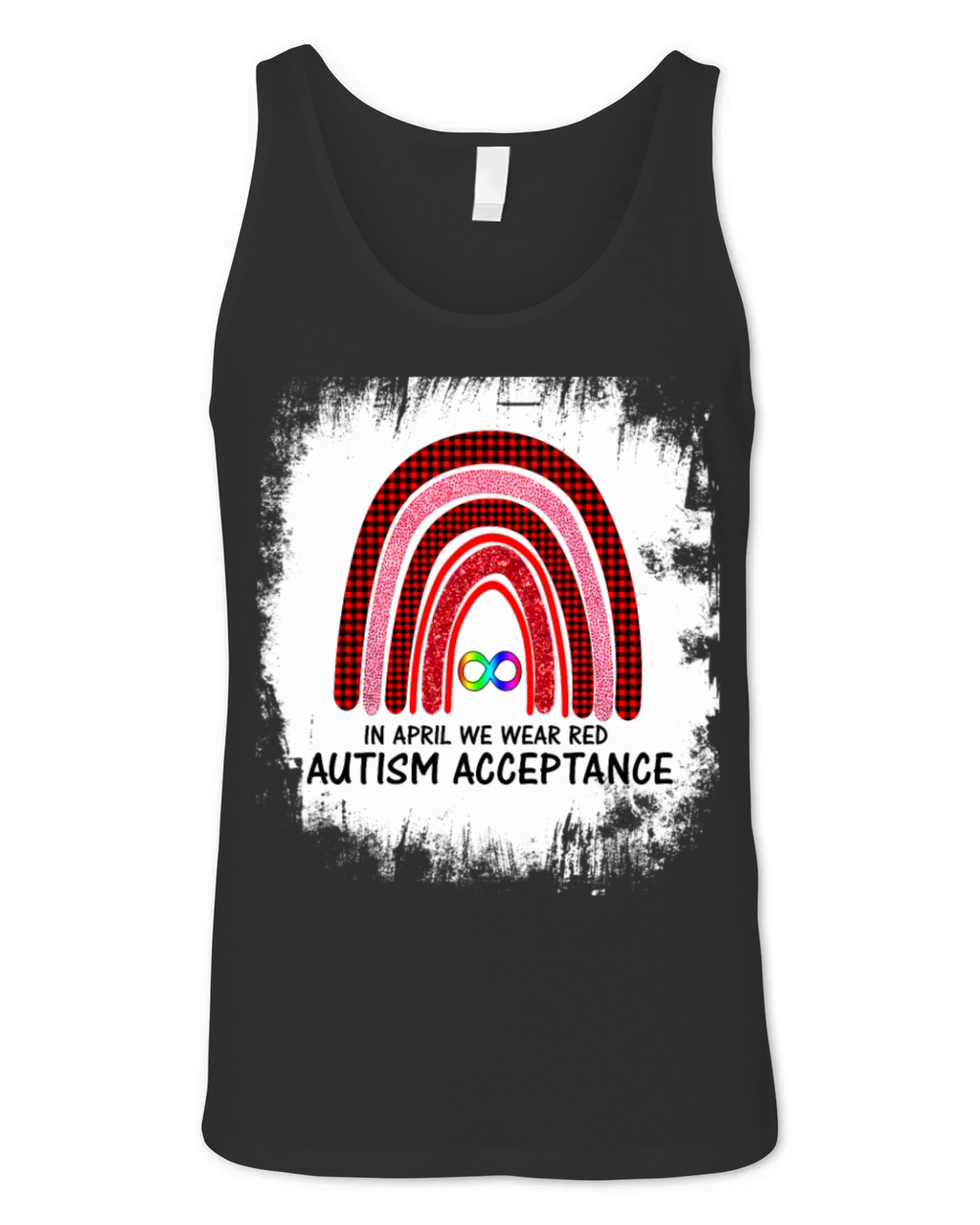 In April Wear Red Instead Autism-Acceptance Unisex Jersey Tank