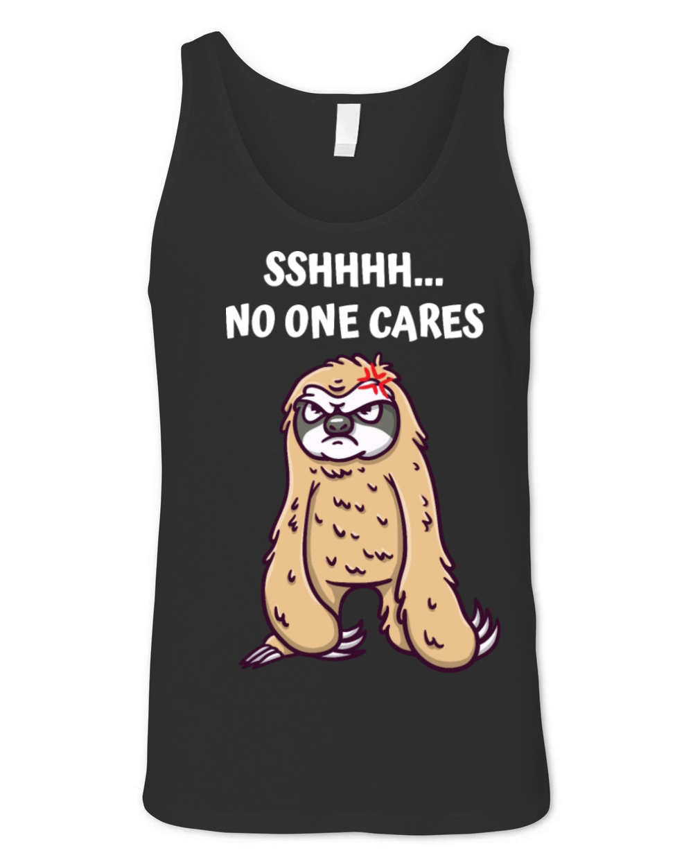 No One Cares Sarcastic Quote Sarcasm Funny Introve Unisex Jersey Tank