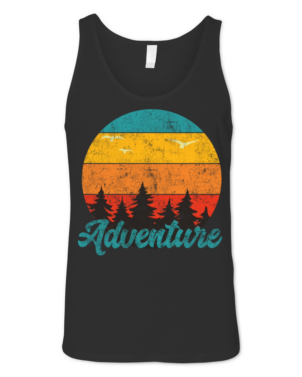 Vintage Camping Adventure Unisex Jersey Tank