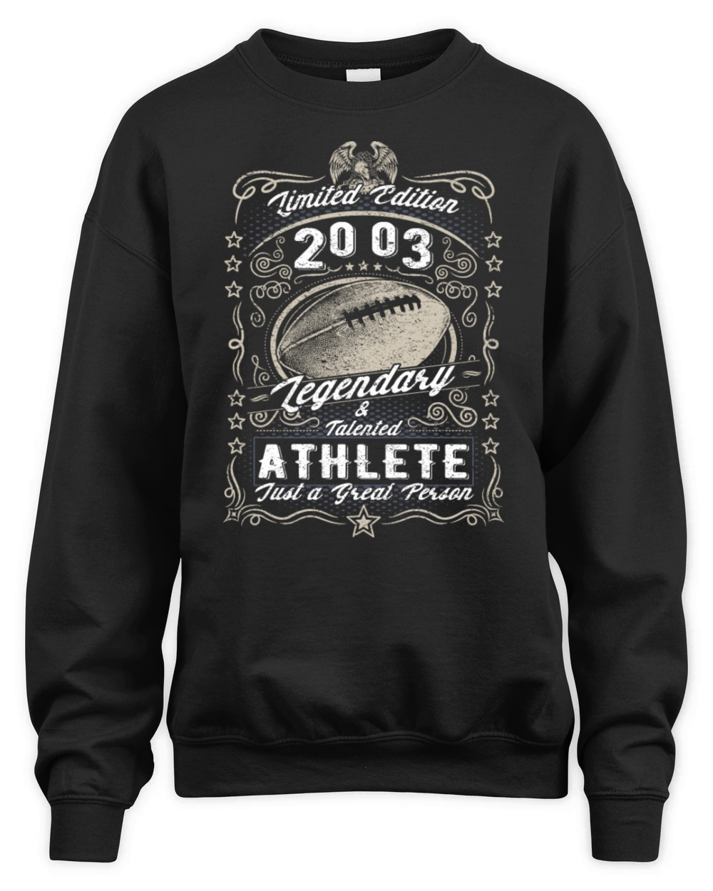 Vintage 2003 Football Birthday Gift Sport Hobby Unisex Premium Crewneck Sweatshirt