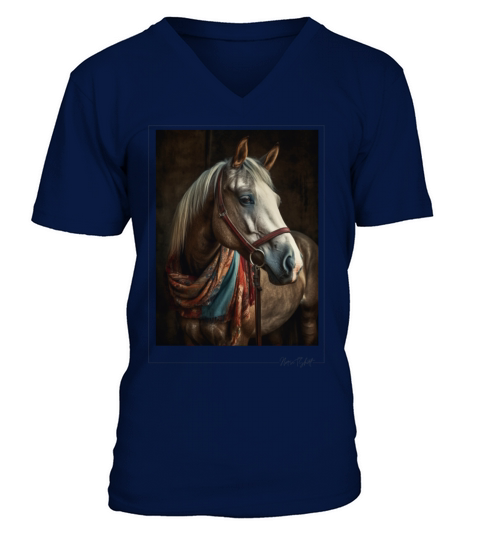 horse - vintage style V-Neck T-shirt