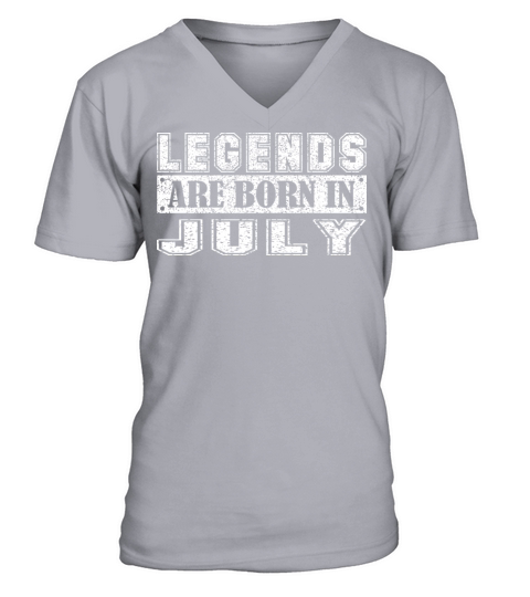 Legend are born in July Vintage V-Neck T-shirt
