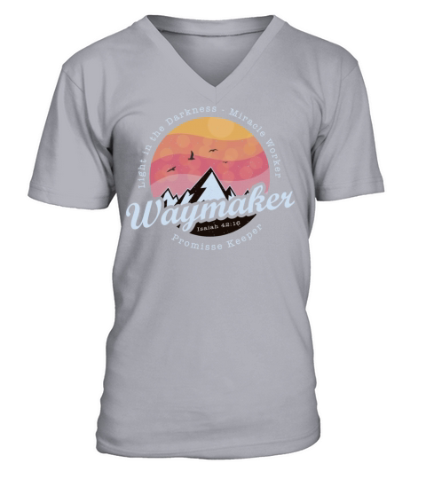 Waymaker Promise Keeper Miracle Worker - Jesus V-Neck T-shirt