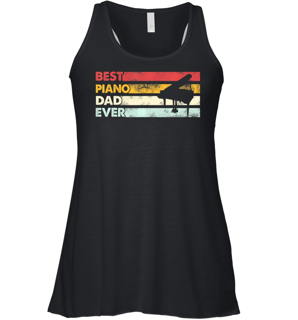 Best Dad Ever Father Vintage Piano Women's Flowy Tank Top