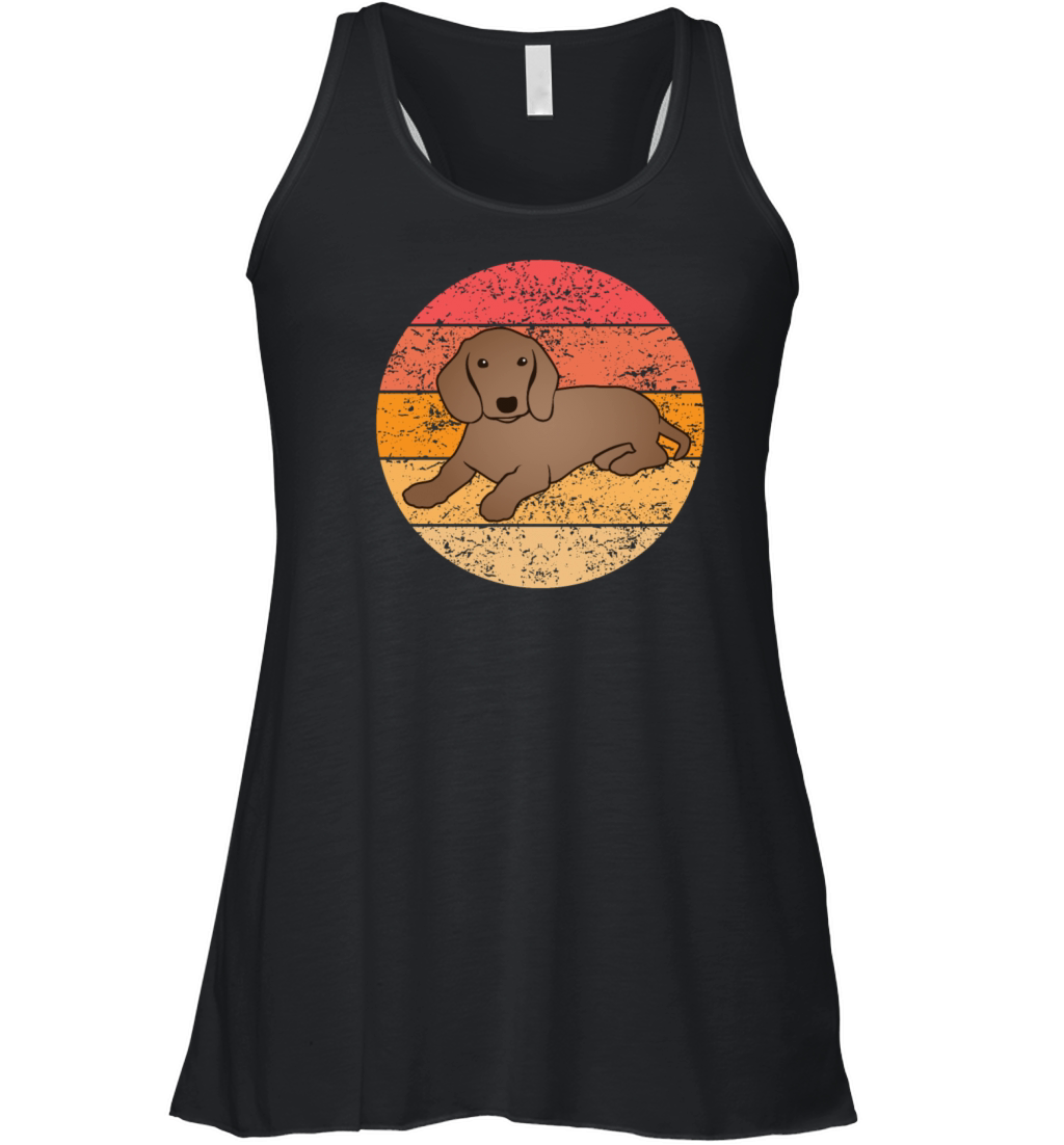 Dachshund Badger Dog Lover Retro Gift Women's Flowy Tank Top