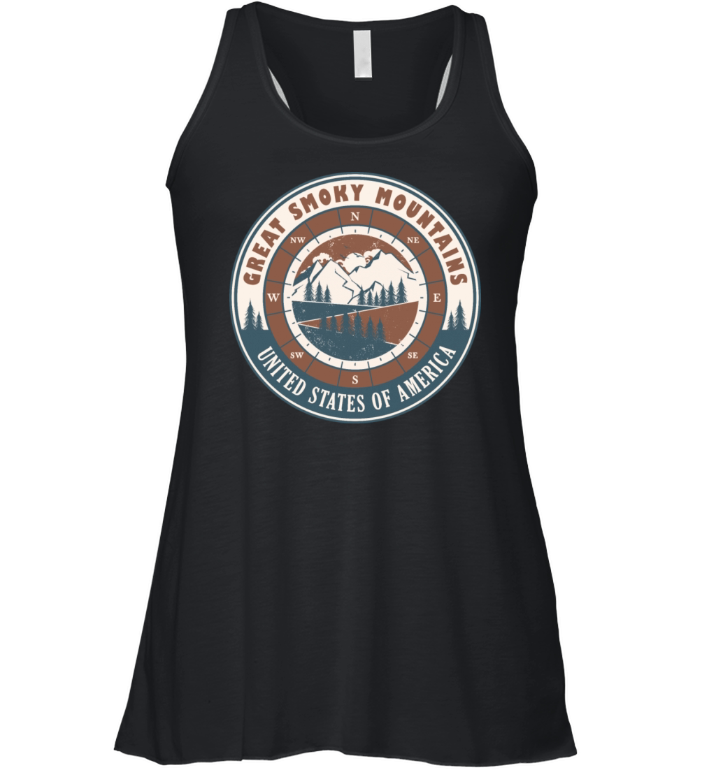 Great Smoky Mountains United States Vintage Hiking Women's Flowy Tank Top