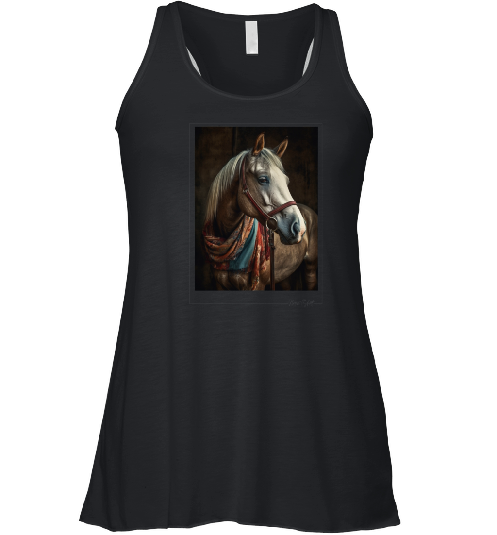 horse - vintage style Women's Flowy Tank Top