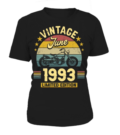 Vintage 30 Years Biker June 1993 30th Birthday Women's T-Shirt