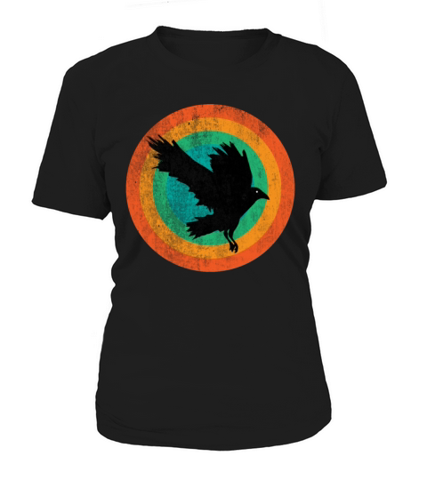 Vintage Beautiful Cute Raven retro Art Women's T-Shirt