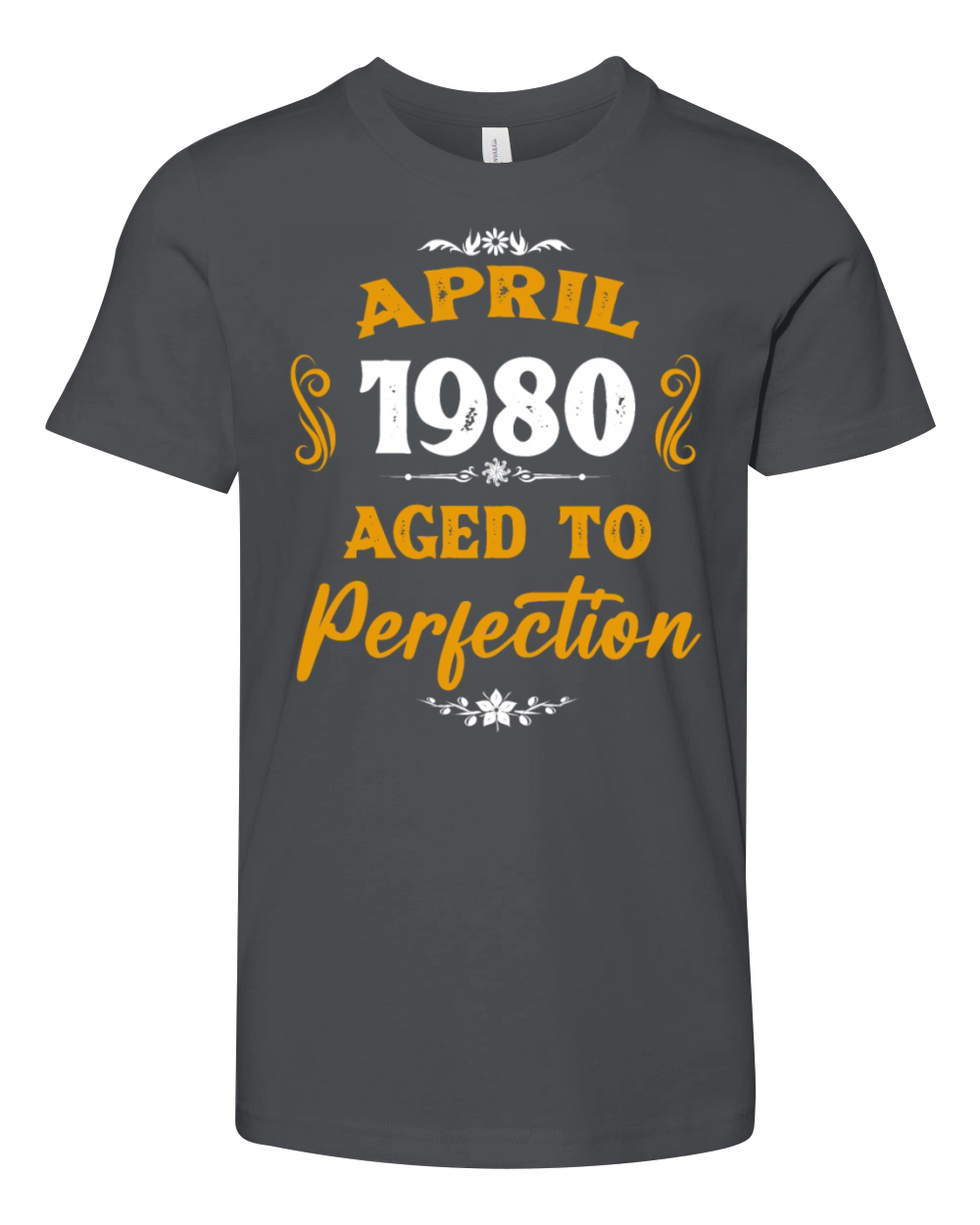 April 1980 Vintage Birthday Present Youth Unisex Jersey Tee