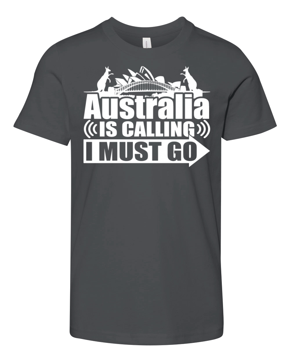 Australia Saying Bagpacker Emigrant Youth Unisex Jersey Tee