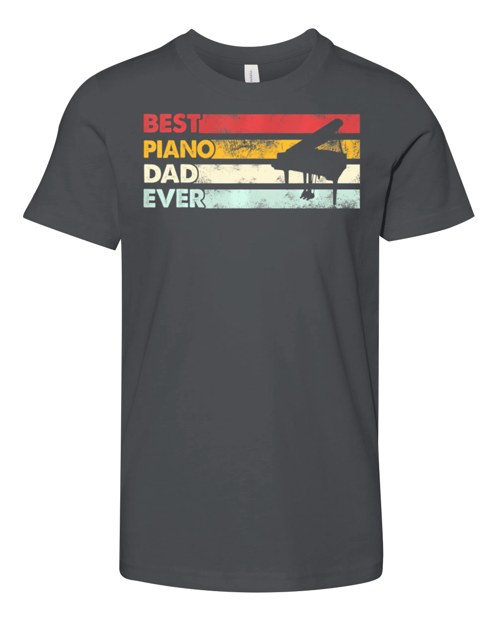 Best Dad Ever Father Vintage Piano Youth Unisex Jersey Tee