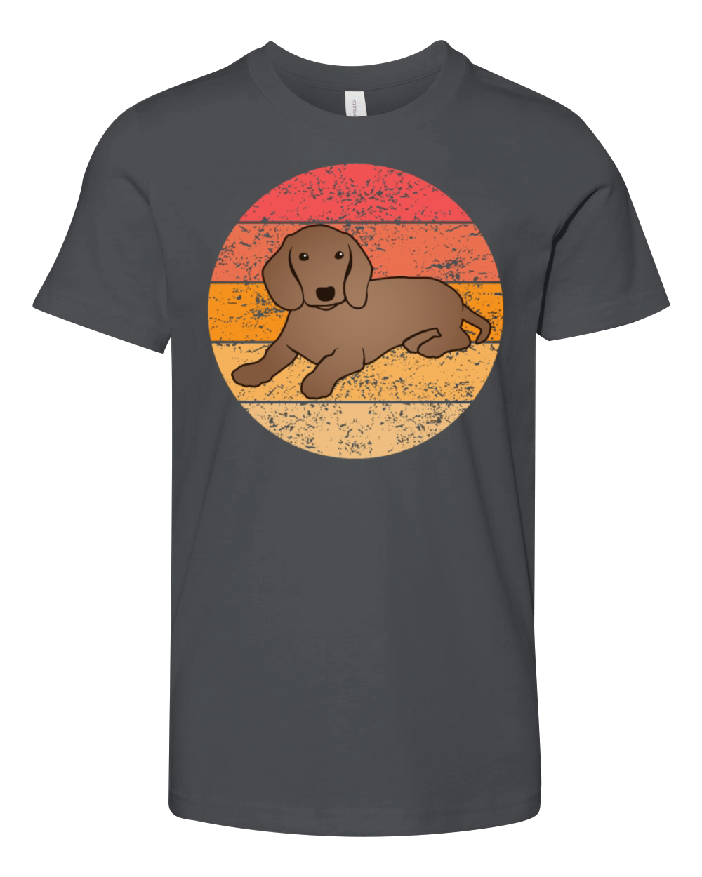 Dachshund Badger Dog Lover Retro Gift Youth Unisex Jersey Tee