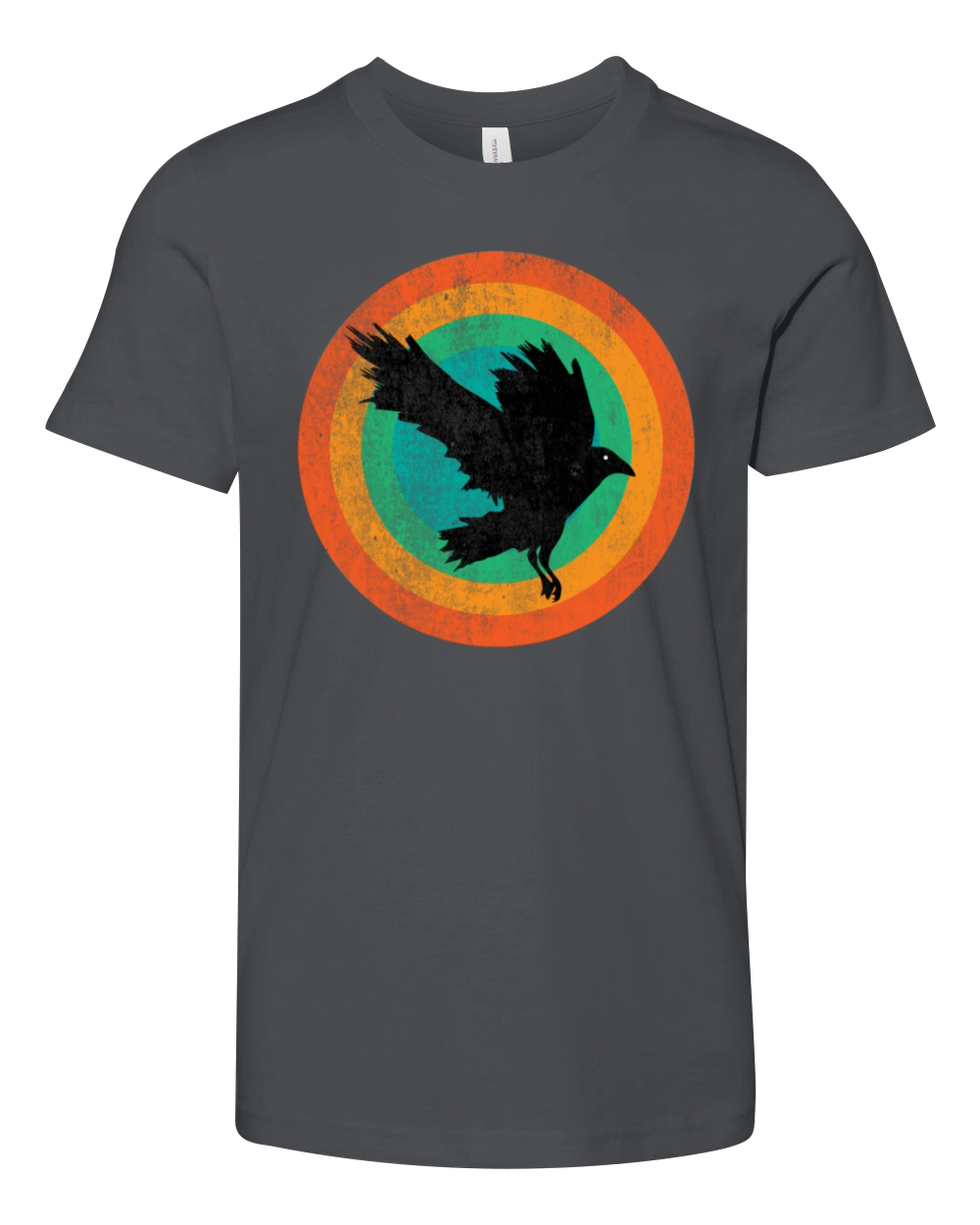 Vintage Beautiful Cute Raven retro Art Youth Unisex Jersey Tee