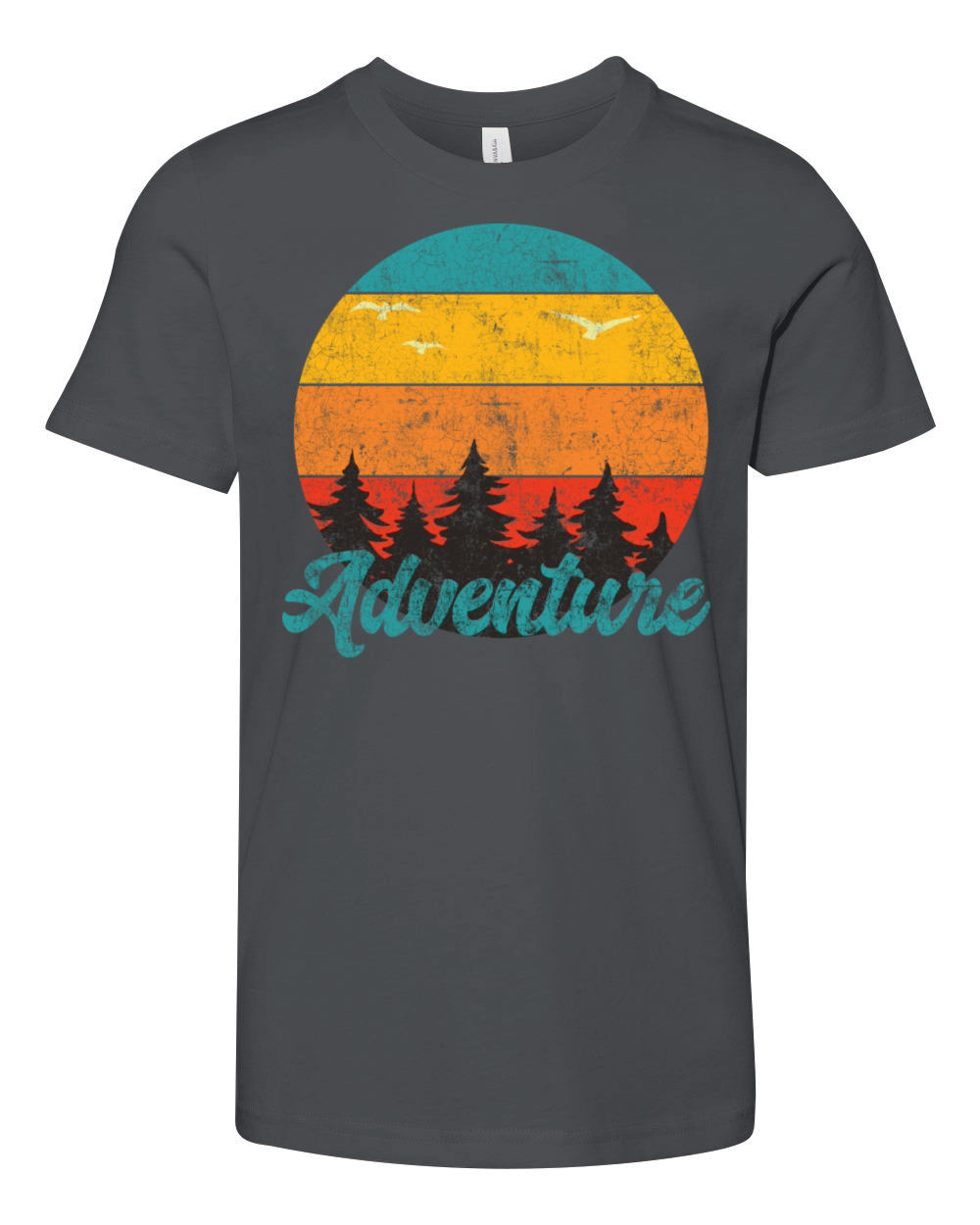 Vintage Camping Adventure Youth Unisex Jersey Tee