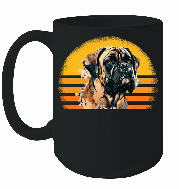 Bullmastiff Dog Retro Vintage Ceramic Mug