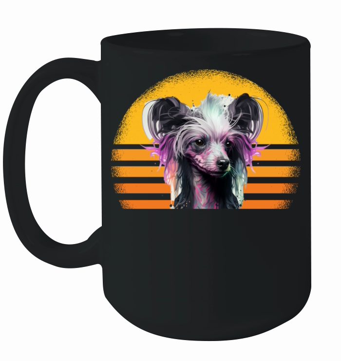 Chinese Crested Dog Retro Vintage Ceramic Mug
