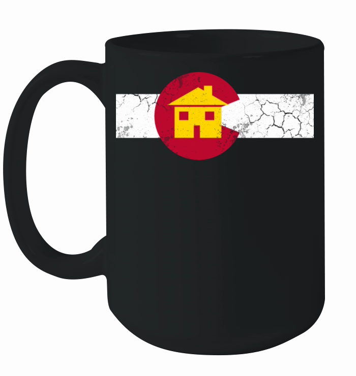 Colorado Flag Home Vintage Retro Fade Ceramic Mug