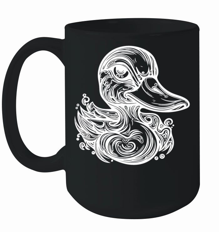 Cute Little Vintage Duck With Huge Beak Ceramic Mug