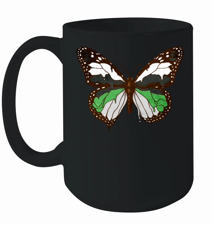 Demiromantic Pride Flag Butterfly Subtle LGBTQ Ceramic Mug