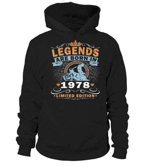 Vintage motorcycle 1978 45th anniversary Hoodie Unisex