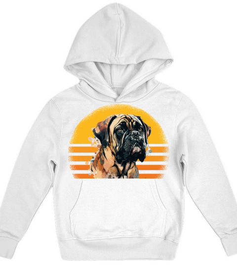 Bullmastiff Dog Retro Vintage Kids Hoodie