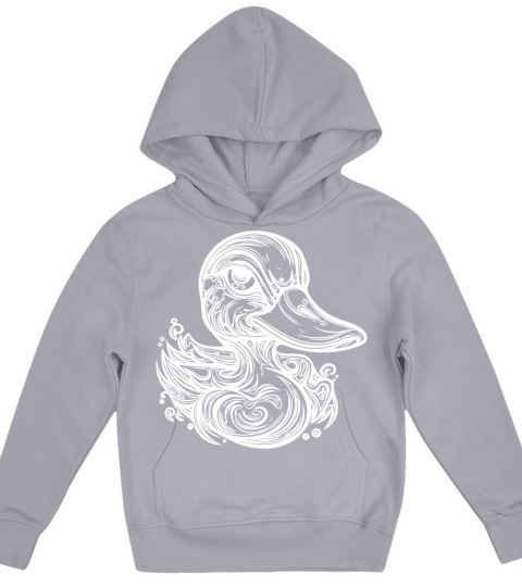 Cute Little Vintage Duck With Huge Beak Kids Hoodie