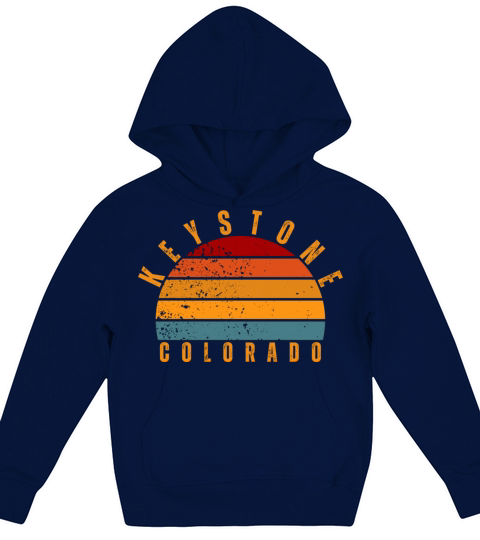 Keystone Colorado Vintage Retro Kids Hoodie