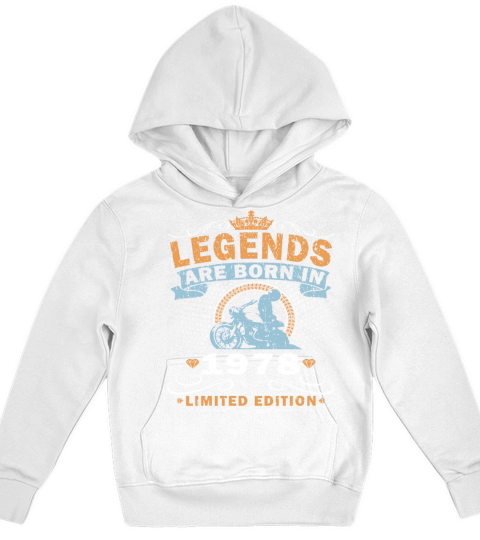 Vintage motorcycle 1978 45th anniversary Kids Hoodie