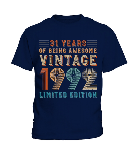31 years of being awesome vintage 1992 limited edi Kids T-Shirt