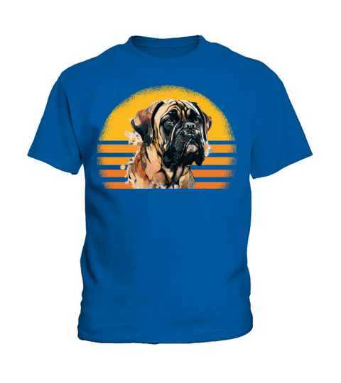 Bullmastiff Dog Retro Vintage Kids T-Shirt