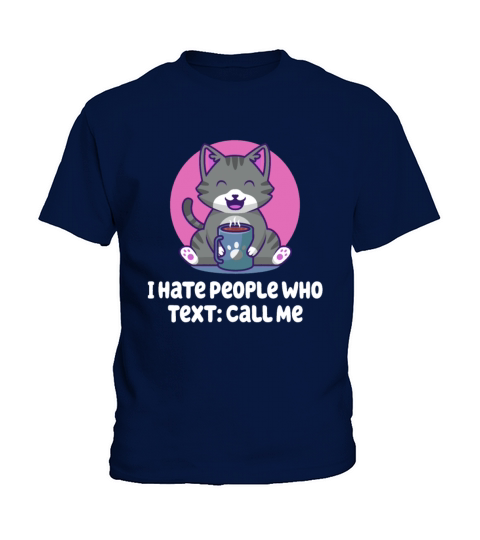 I Dont Like People Who Text Nerd Introvert Weird Kids T-Shirt
