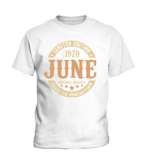 June 1970 Vintage Birthday Present Kids T-Shirt