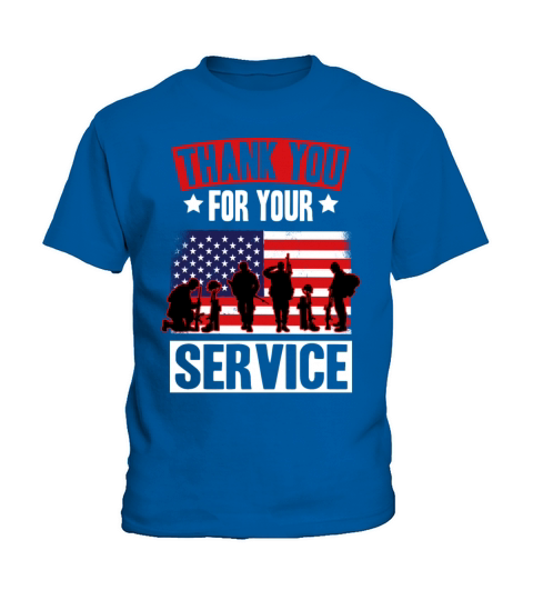 Veterans Day Thank You For Your Service Kids T-Shirt