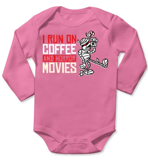Coffee Horror Movie Lover Long Sleeve Baby One-Piece